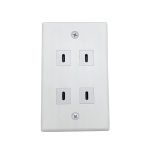 PLACA 04 JACK USB-C V3.2 ANGULO RECTO - NETCOM - Imagen 2