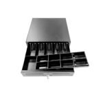 GAVETA DE DINERO POS-STAR 410G 5 BILLETES 8 MONEDAS/RJ11/NEGRO/12-24V/ 41CM(ANCHO) X 41.5 CM(LARGO) X 10CM(ALTO) - Imagen 4